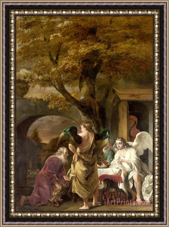 Ferdinand Bol Abraham Entertaining The Three Angels Framed Print