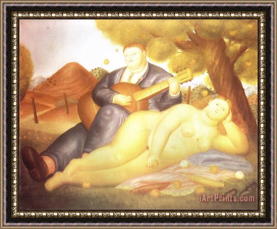 fernando botero Concert in The Countryside Framed Painting
