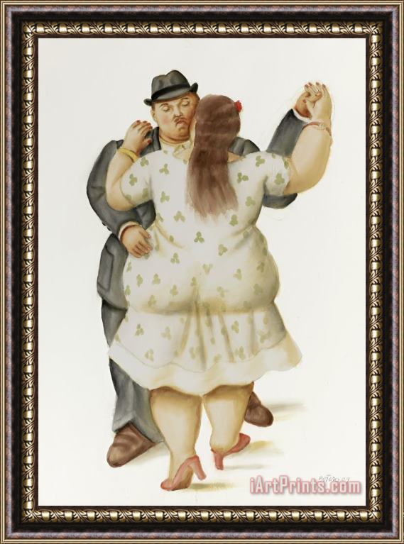 Fernando Botero Dancers, 2009 Framed Painting