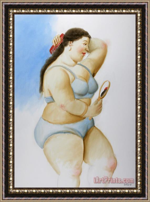 Fernando Botero La Toilette, 2009 Framed Painting