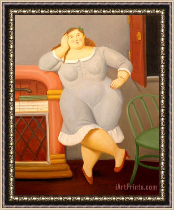 Fernando Botero Music Lover, 2013 Framed Painting