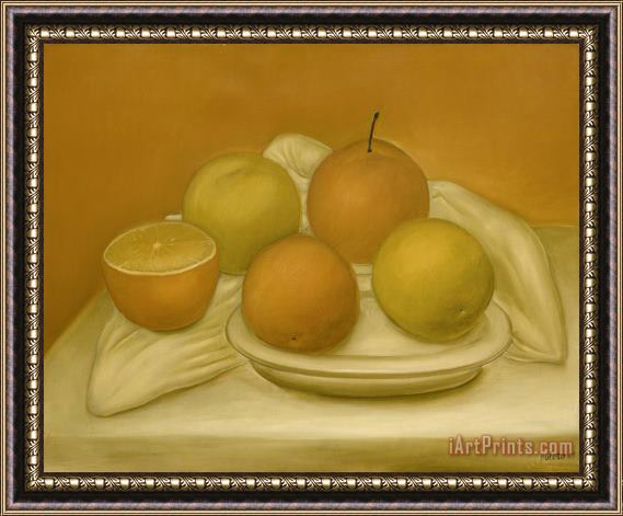 Fernando Botero Still Life with Oranges, 1969 Framed Painting