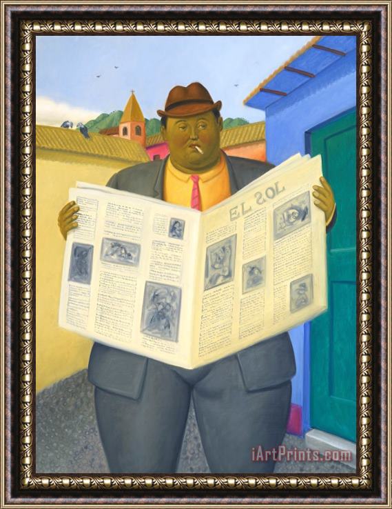 Fernando Botero The Reader, 2013 Framed Print
