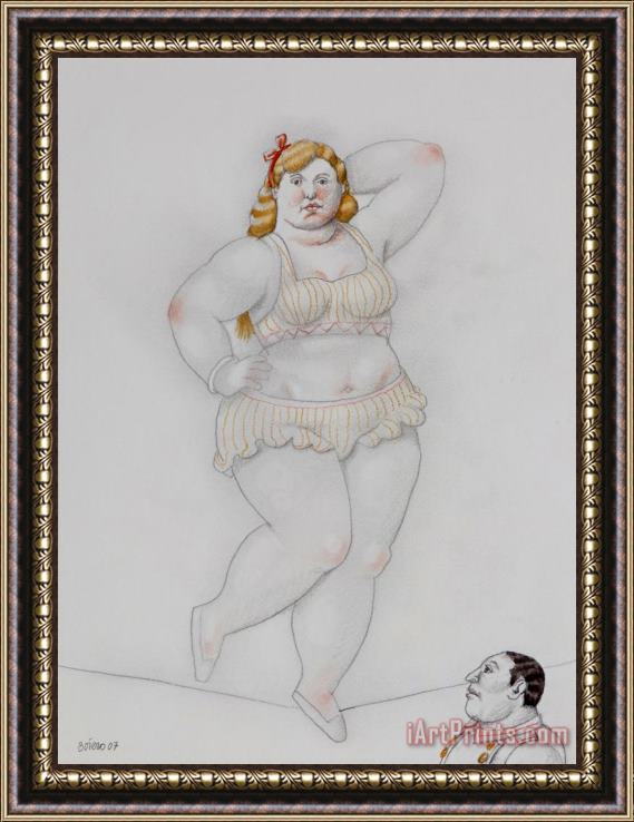 Fernando Botero Tightrope Walker, 2007 Framed Painting