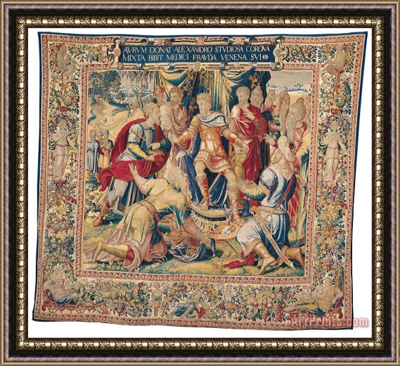 Flemish Manufactory Episode From The Life of Alexander The Great Framed Print