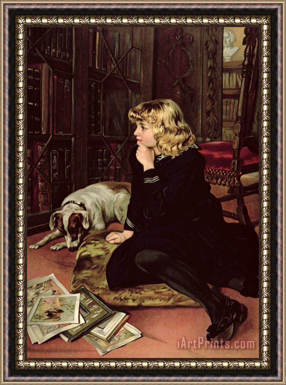 Florence Marlowe What Shall I Read Framed Print