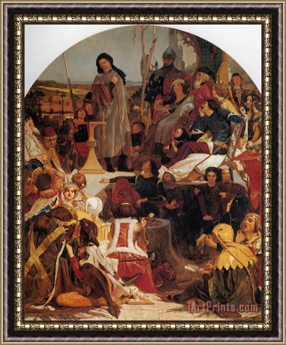 Ford Madox Brown Chaucer at The Court of Edward III Framed Painting