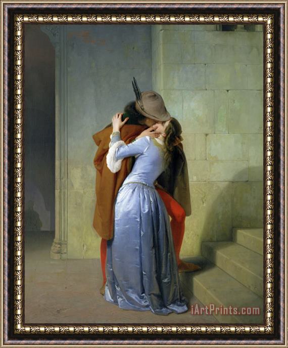 Francesco Hayez The Kiss Framed Painting