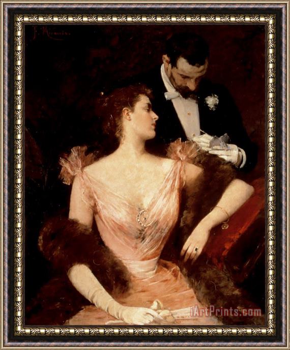 Francesco Miralles Galaup Invitation To The Waltz Framed Painting