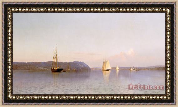 Francis Augustus Silva Late Afternoon, Haverstraw Bay Framed Painting