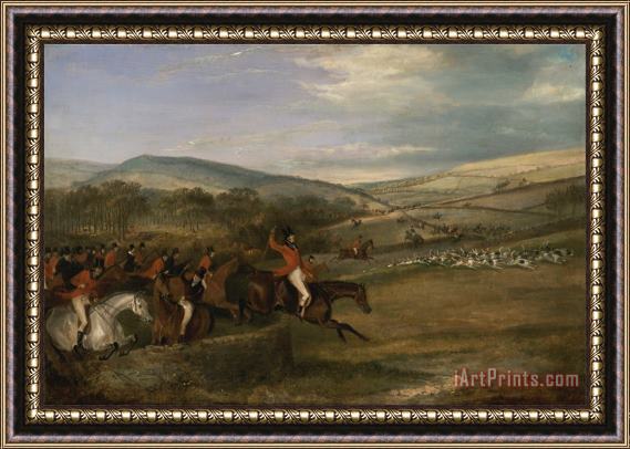 Francis Calcraft Turner The Berkeley Hunt, 1842 Full Cry Framed Painting