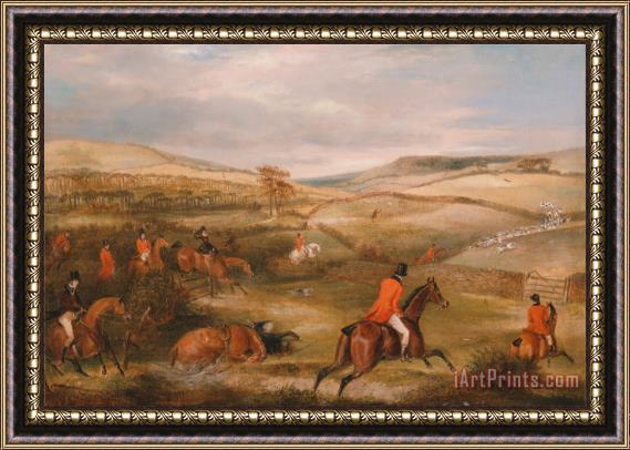 Francis Calcraft Turner The Berkeley Hunt, 1842 The Chase Framed Painting