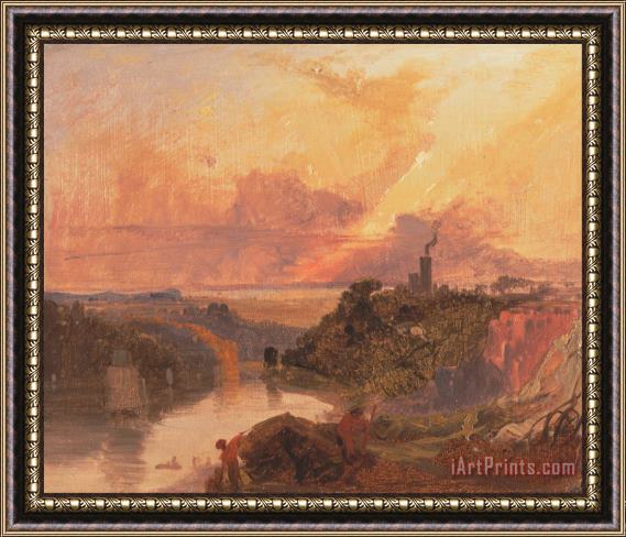Francis Danby The Avon Gorge at Sunset Framed Print