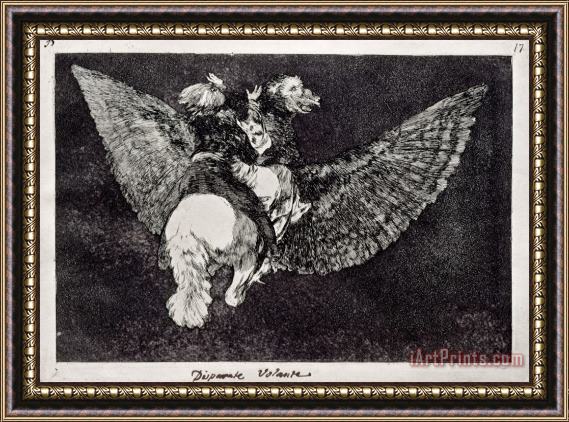 Francisco De Goya Flying Folly Framed Print