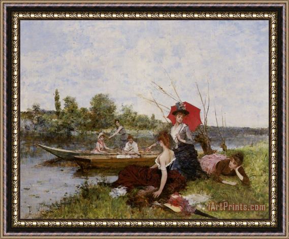Francisco Miralles The Boating Party Framed Print