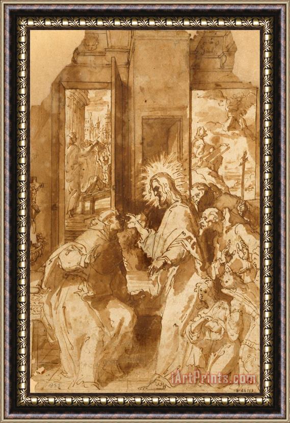 Francisco Ribalta Apparition of Christ to Saint Vincent Ferrer Framed Print