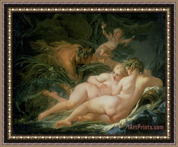 Francois Boucher Pan and Syrinx Framed Painting