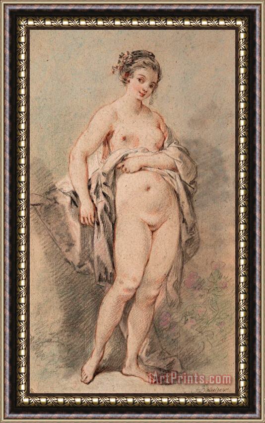 Francois Boucher Standing Nude Girl Framed Painting