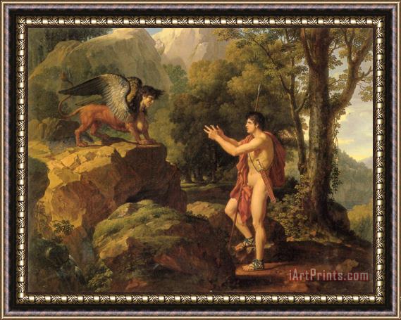 Francois Xavier Fabre Oedipus And The Sphinx Framed Painting