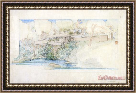 Frank Lloyd Wright John C. Pew House, Shorewood Hills, Wi Framed Painting