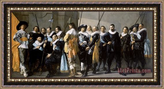 Frans Hals Company of Captain Reinier Reael, Known As The 'meagre Company' Framed Painting