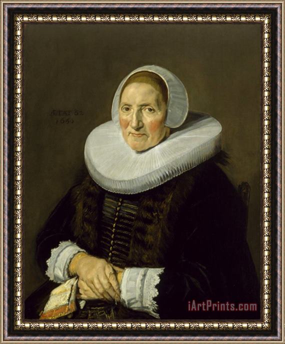 Frans Hals Portrait of an Elderly Woman Framed Painting