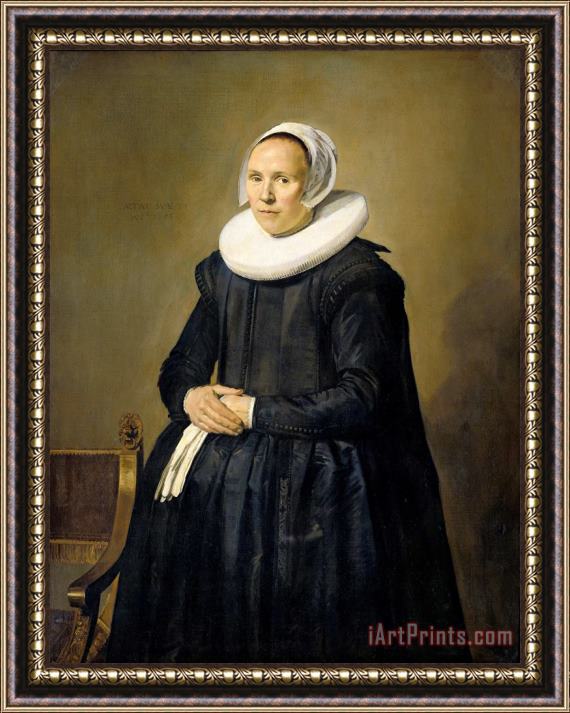 Frans Hals Portrait of Feyntje Van Steenkiste Framed Painting