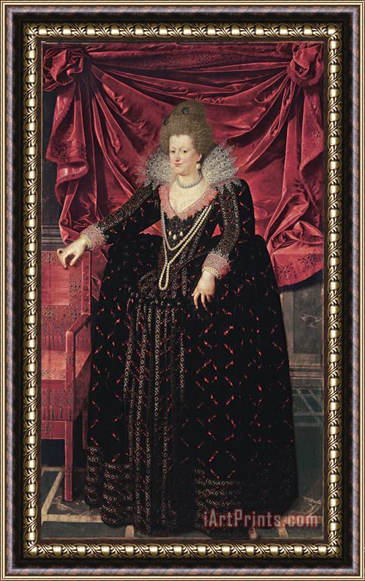 Frans Pourbus The Younger Portrait of Maria De' Medici Framed Print