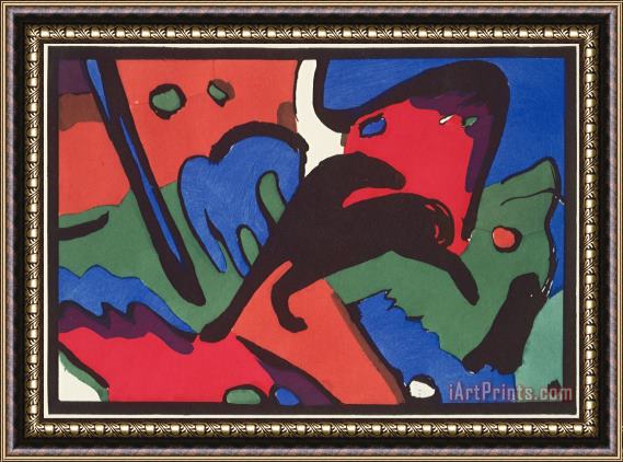 Franz Marc And Wassily Kandinsky, Published by R. Piper & Co Der Blaue Reiter (the Blue Rider) Framed Print