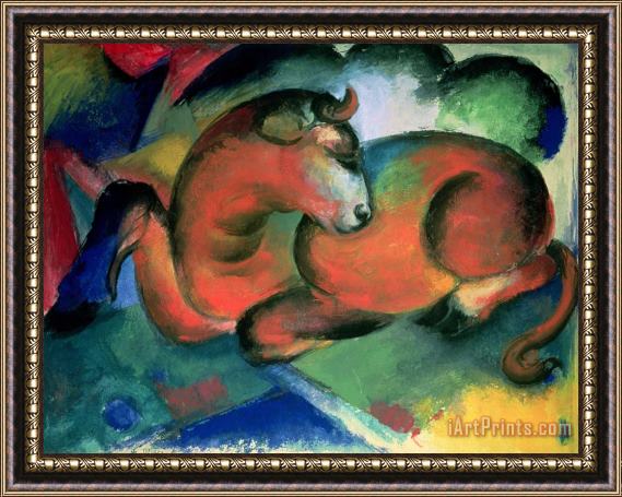 Franz Marc The Red Bull Framed Painting