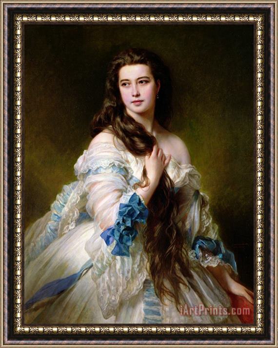 Franz Xaver Winterhalter Portrait of Madame Rimsky Korsakov Framed Painting