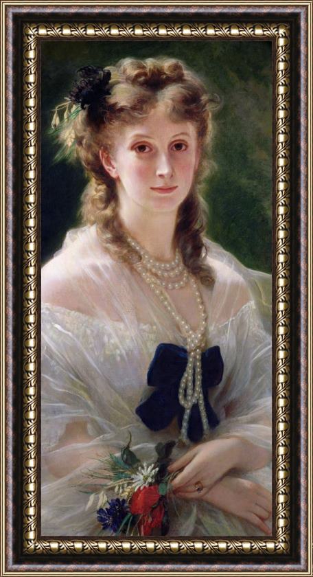 Franz Xaver Winterhalter Portrait Of Sophie Troubetskoy Framed Painting