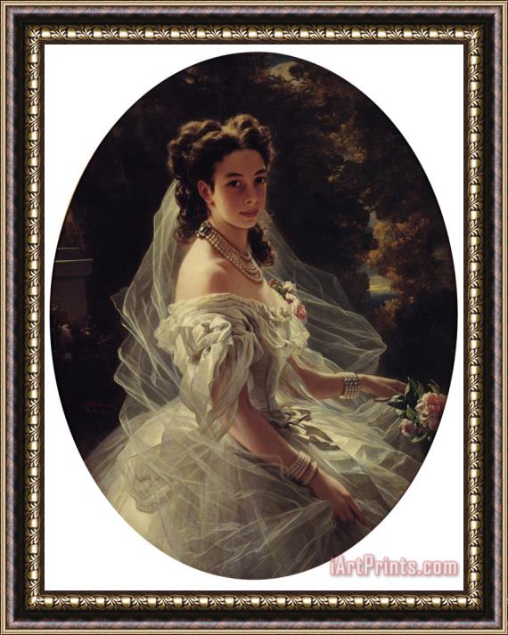 Franz Xavier Winterhalter Pauline Sandor, Princess Metternich Framed Print