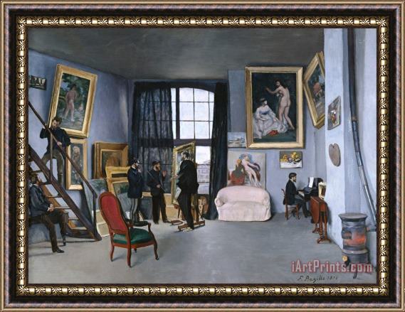 Frederic Bazille Bazille's Studio Framed Painting