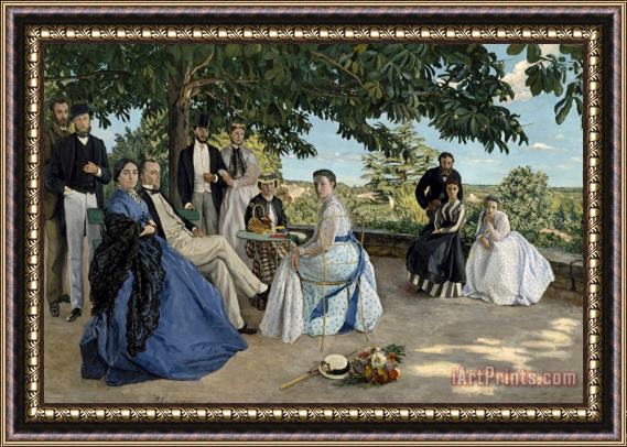 Frederic Bazille Family Reunion, 1867 Framed Print