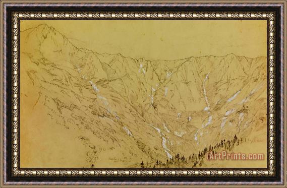 Frederic Edwin Church Great Basin, Mt. Katahdin Framed Painting