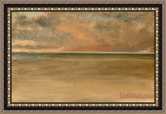 Frederic Edwin Church Seascape with Icecap in The Distance Framed Print