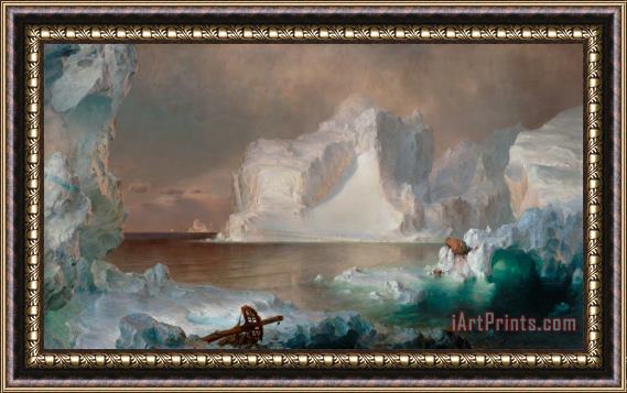 Frederic Edwin Church The Icebergs Framed Painting