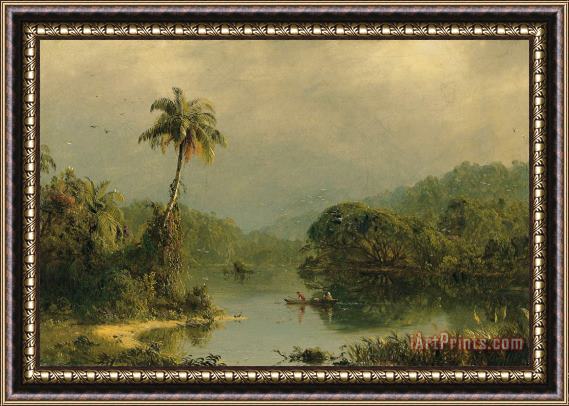Frederic Edwin Church Tropical Landscape Framed Painting