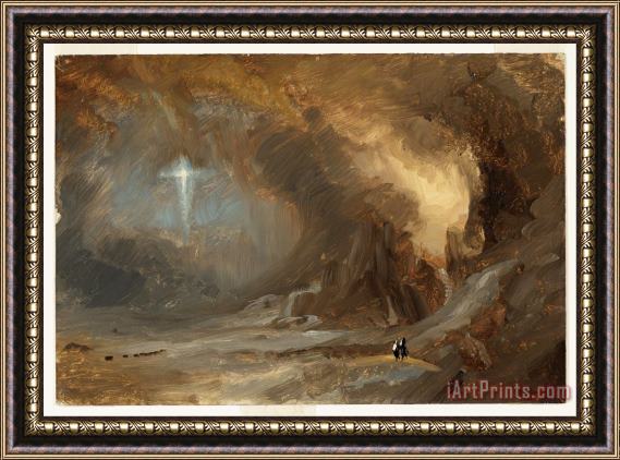 Frederic Edwin Church Vision of The Cross Framed Painting