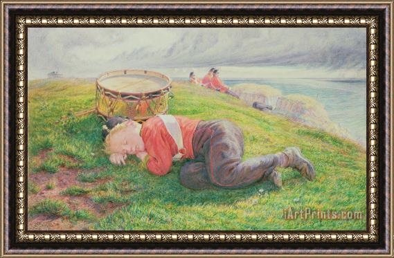 Frederic James Shields The Drummer Boy's Dream Framed Painting