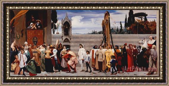 Frederic Leighton Cimabue's Madonna Carried in Procession 2 Framed Print
