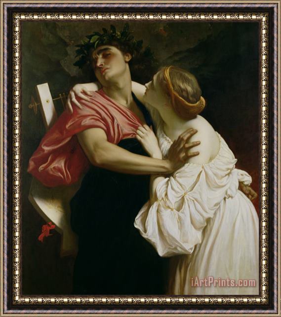Frederic Leighton Orpheus and Euridyce Framed Painting