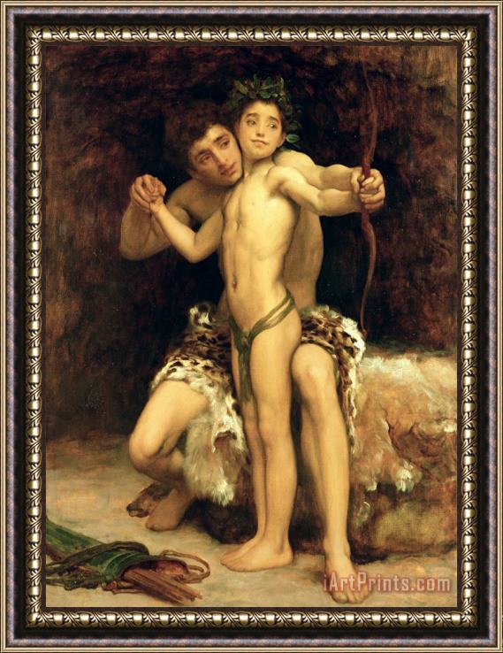 Frederic Leighton The Hit Framed Painting