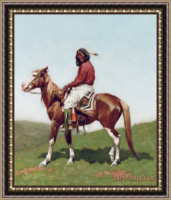 Frederic Remington Comanche Brave Framed Painting