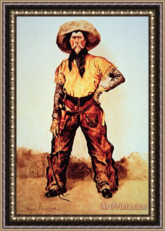 Frederic Remington Texas Cowboy Framed Print