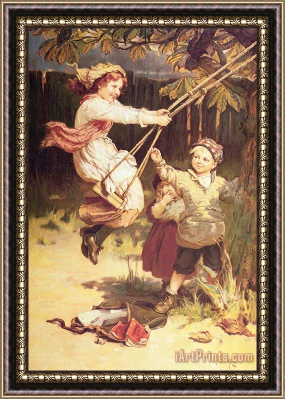 Frederick Morgan After School Framed Painting