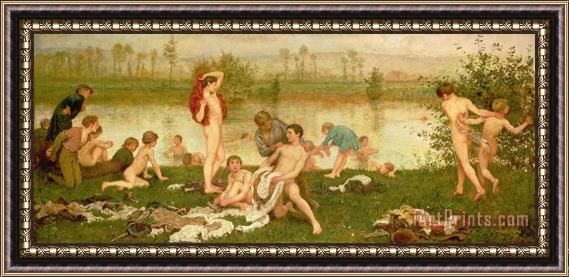 Frederick Walker The Bathers Framed Painting