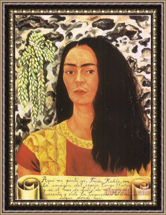 Frida Kahlo Self Portrait with Loose Hair 1947 Framed Print