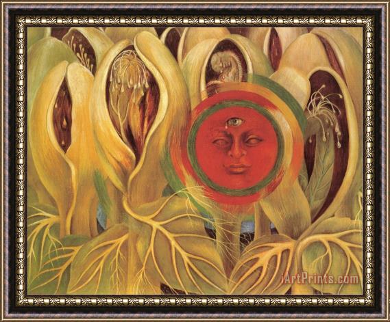 Frida Kahlo Sun And Life 1947 Framed Painting